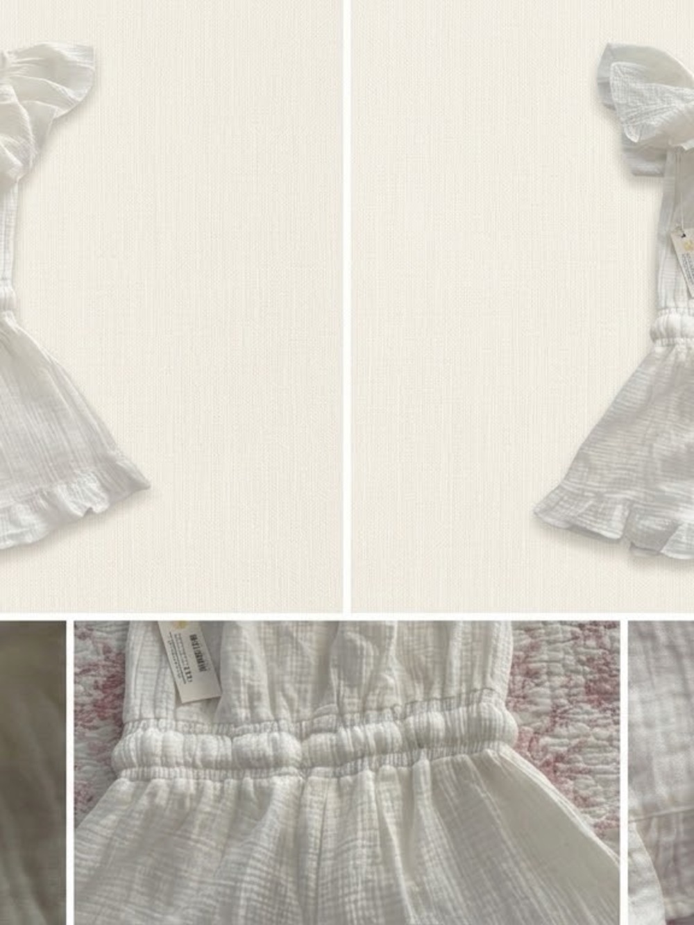 Ocean Drive White Floral Trim Cotton Sleepwear Top